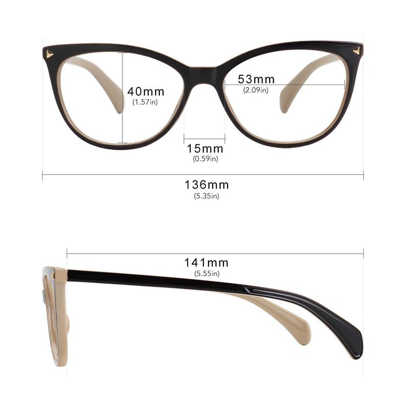 MEETSUN Non Prescription Glasses Frames For Womenï¼ŒRetro Cateye Fake Eyeglasses HD Clear Lens (Dark Brown Frame Clear Lens) - Image 5